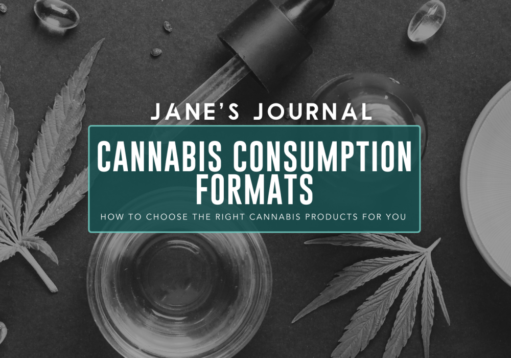 This is a black and white photo image showcasing different forms of cannabis such as a cannabis leaf, a tincture dropper, a pill.